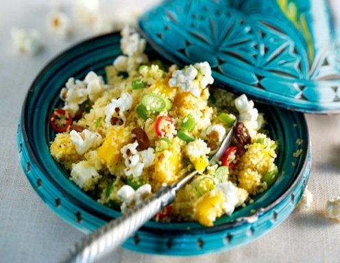 Popcorn-Couscous-Salat mit Mango Rezept