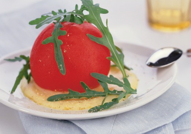 Überbackene Mozzarella-Tomaten mit Cremepolenta Rezept - ichkoche