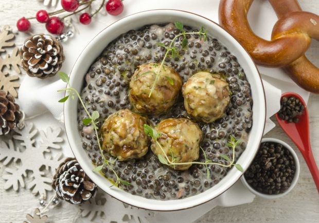 Specklinsen Bowl Mit Pilz Brezenknoderl Rezept Ichkoche At