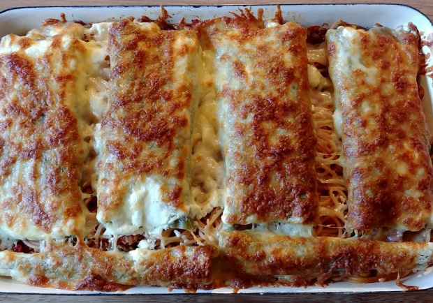 Mediterran-mexikanischer Nudelauflauf Rezept - ichkoche