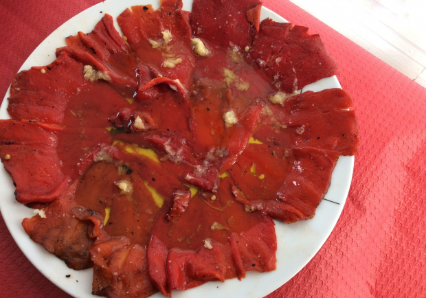 Paprika mit Knoblauch