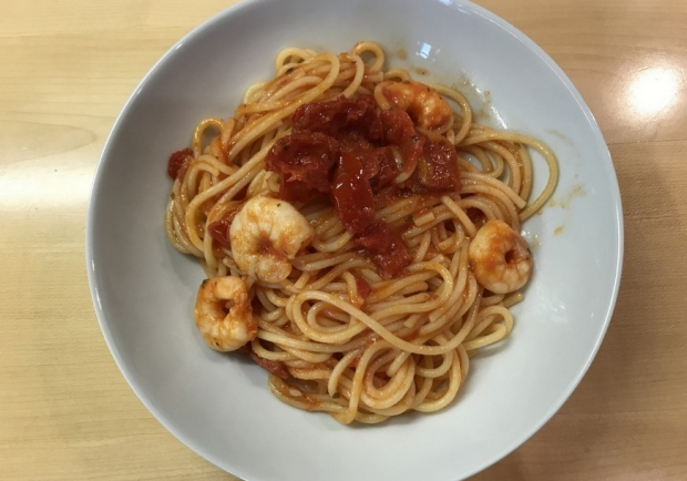 Spaghetti mit Königsgarnelen