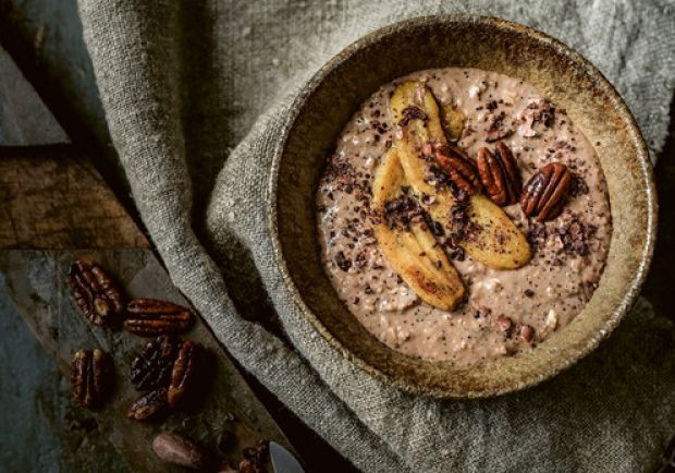 Schokoladiges Bananen-Porridge mit Biss