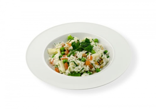 Reissalat mit Spargel, Erbsen und Champignons Rezept - ichkoche