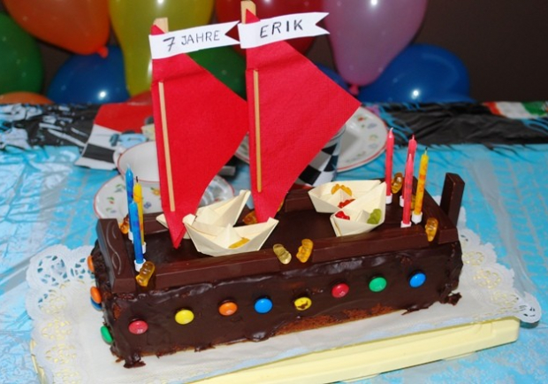 Torte piratenschiff Piratenkuchen