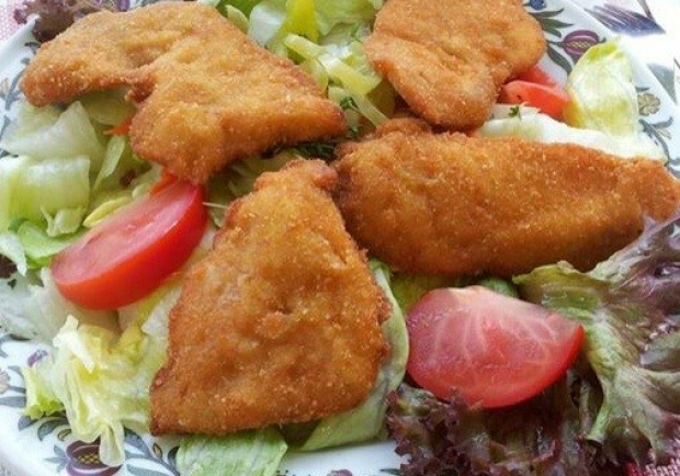 Backhendlsalat mit Kernöl