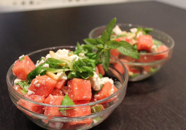 Melonensalat mit Schafkäse Rezept - ichkoche.at