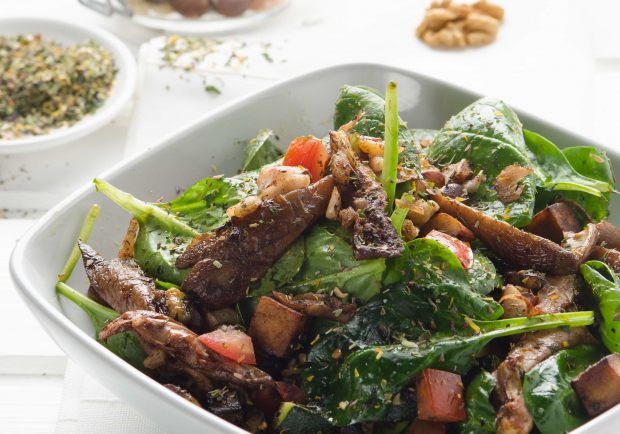 Spinatsalat mit Tofu Rezept - ichkoche